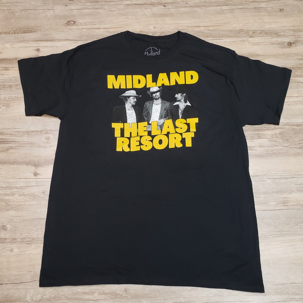 Midland The Last Resort Tour Shirt Mens Large Black Graphic Band Country Tee